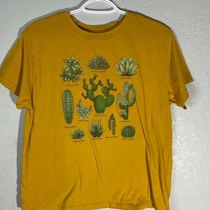 Yellow shirt with cactus